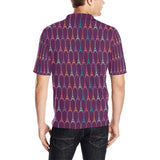 Eiffel Tower Pattern Print Design 05 Men's All Over Print Polo Shirt