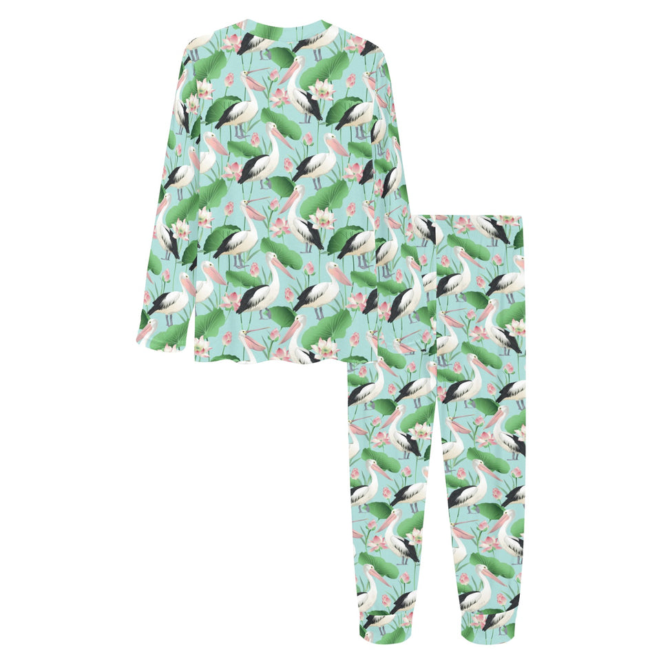Pelican Pattern Print Design 01 Women's All Over Print Pajama Set