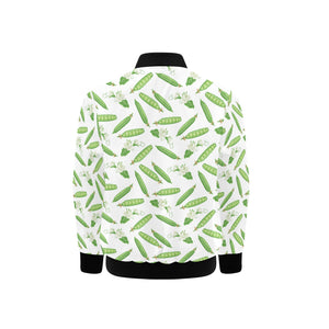 Green Peas Pattern Print Design 04 Kids' Boys' Girls' Bomber Jacket