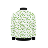 Green Peas Pattern Print Design 04 Kids' Boys' Girls' Bomber Jacket