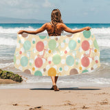 Bicycle Pattern Print Design 01 Beach Towel