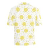 hand drawn sun pattern Men's All Over Print Polo Shirt