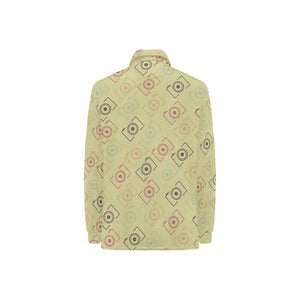 Camera Pattern Print Design 01 Women's Long Sleeve Polo Shirt