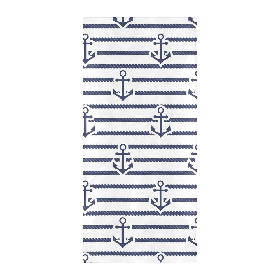 Anchor rope nautical pattern Beach Towel