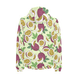 Paassion fruit pattern Men's Padded Hooded Jacket