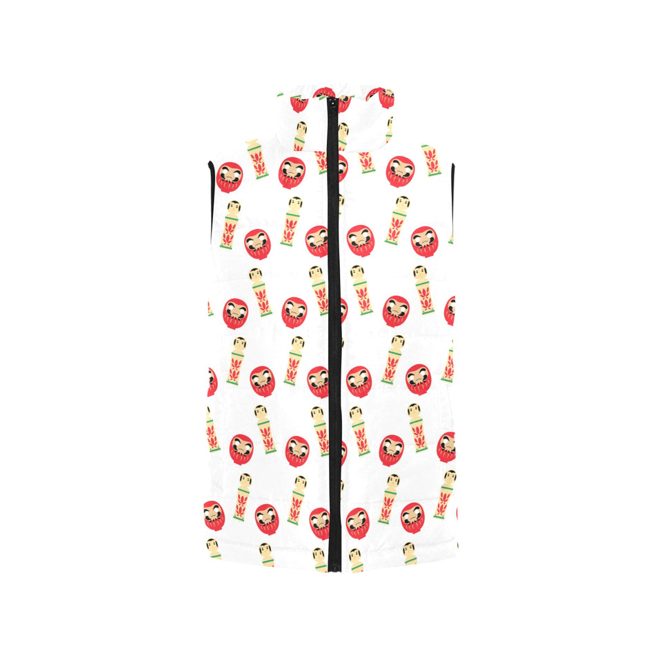 Daruma japanese wooden doll Women's Padded Vest