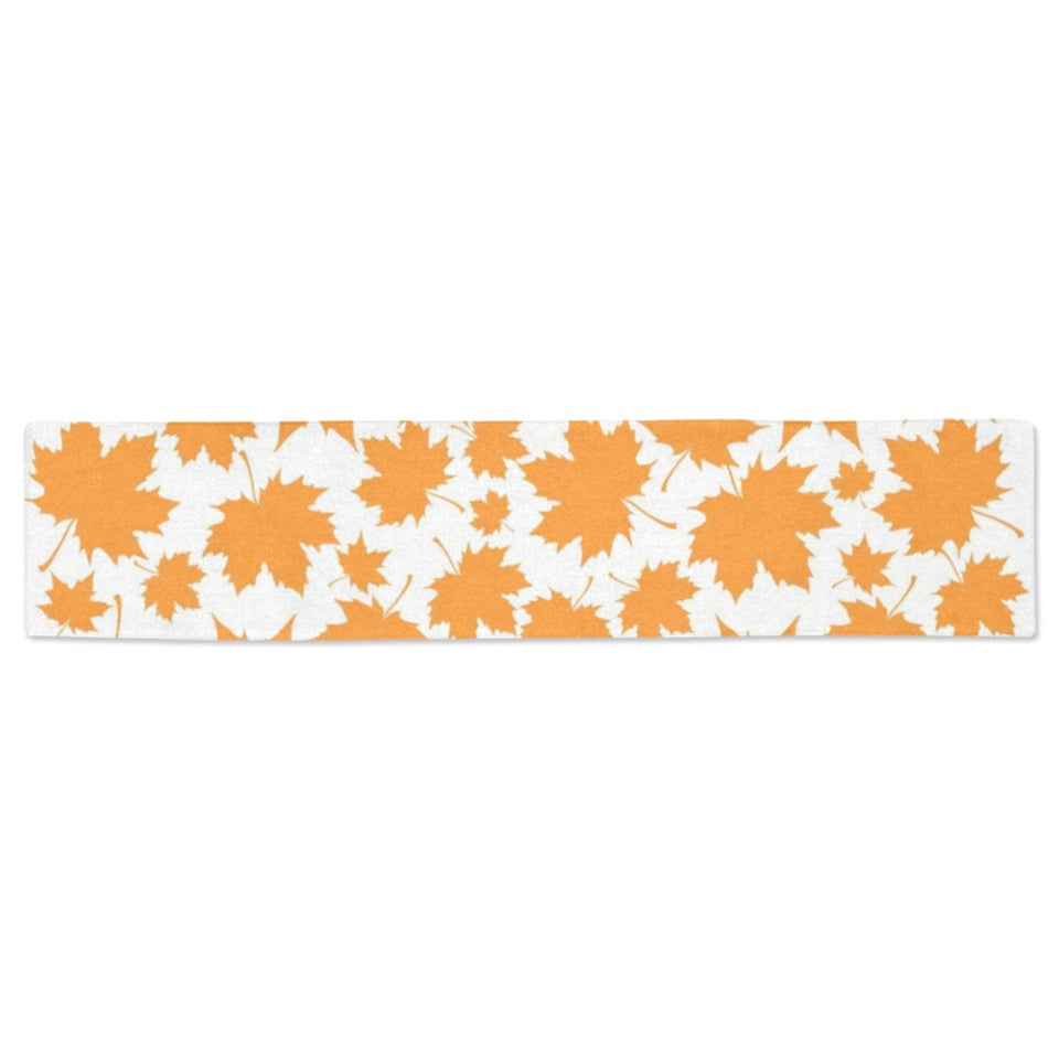 Orange Maple Leaf pattern Table Runner