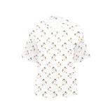 Jack Russel Pattern Print Design 05 Women's All Over Print Hawaiian Shirt