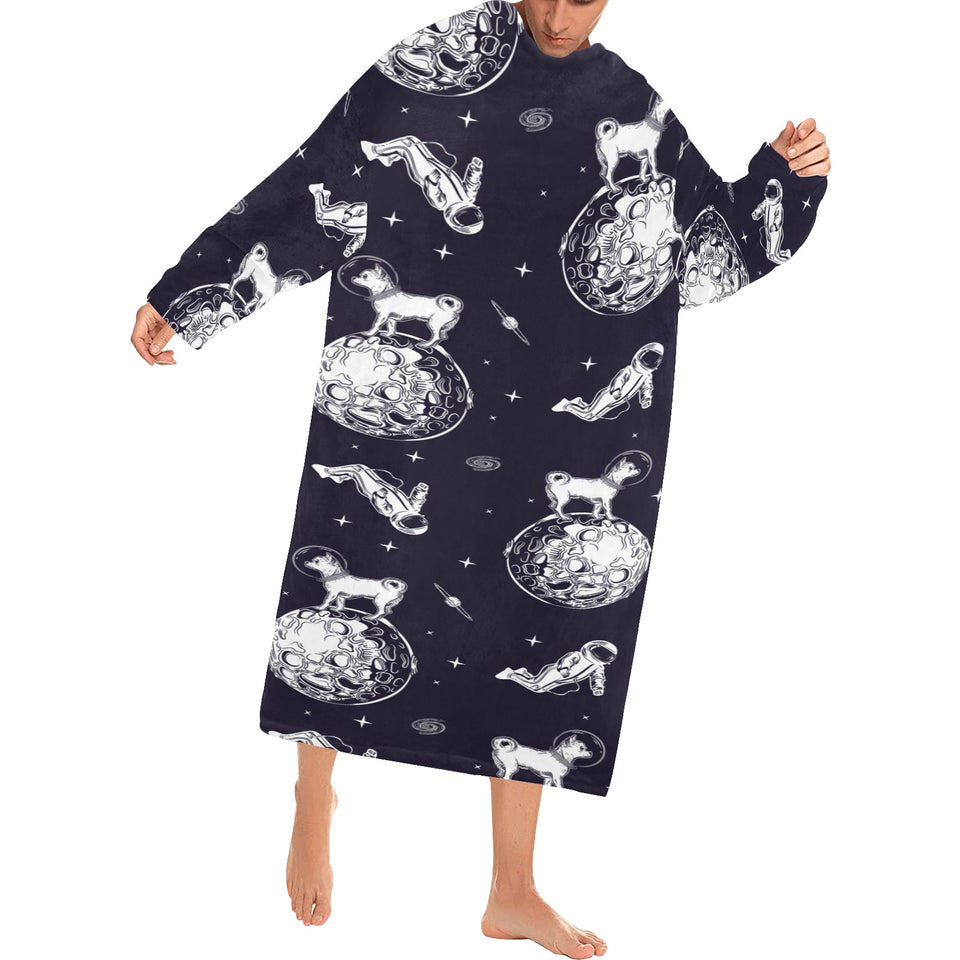 Chihuahua space helmet. astronaut pattern Blanket Robe with Sleeves