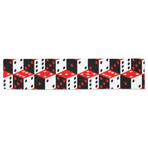 Dice Pattern Print Design 02 Table Runner