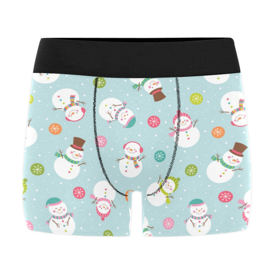 Cute snowman snowflake pattern Men's All Over Print Boxer Briefs Men's Underwear