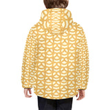 Pretzels Pattern Print Design 01 Kids' Boys' Girls' Padded Hooded Jacket