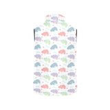 Hippopotamus Pattern Print Design 03 Women's Padded Vest