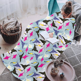 Stingray Pattern Print Design 01 Blanket Robe with Sleeves