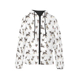 Chihuahua dog pattern Women's Padded Hooded Jacket