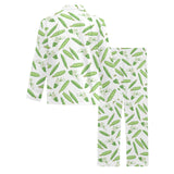 Green Peas Pattern Print Design 04 Men's Long Pajama Set