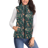 Snake forest pattern Women's Padded Vest