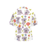 Cute koalas teapots tea Women's All Over Print Hawaiian Shirt