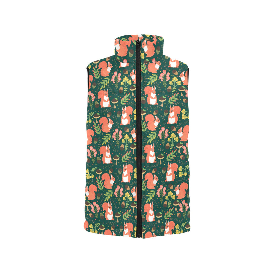 Squirrel Pattern Print Design 03 Men's Padded Vest