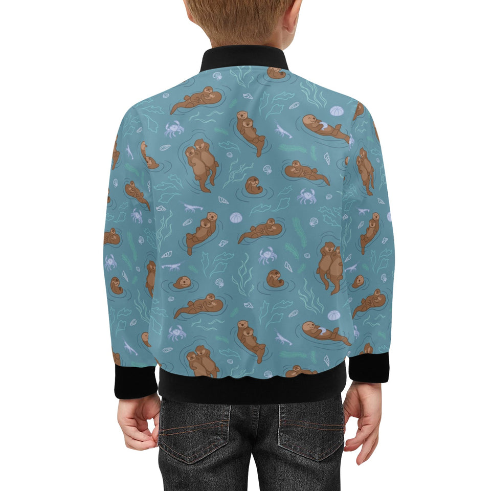 Sea otters pattern Kids' Boys' Girls' Bomber Jacket