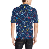 Music Notes Pattern Print Design 03 Men's All Over Print Polo Shirt