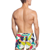 watercolor bowling ball pins Men's Swimming Trunks