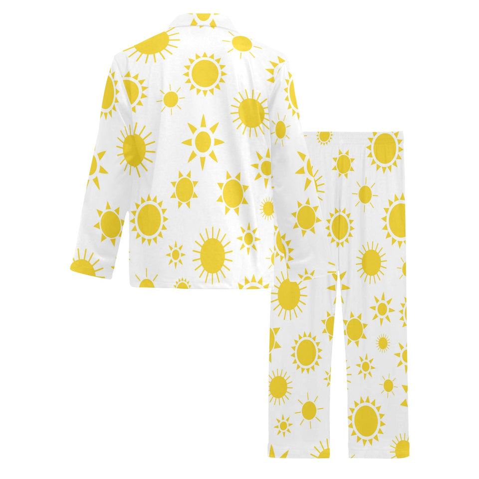Sun pattern Men's Long Pajama Set