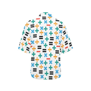 Math Pattern Print Design 05 Women's All Over Print Hawaiian Shirt