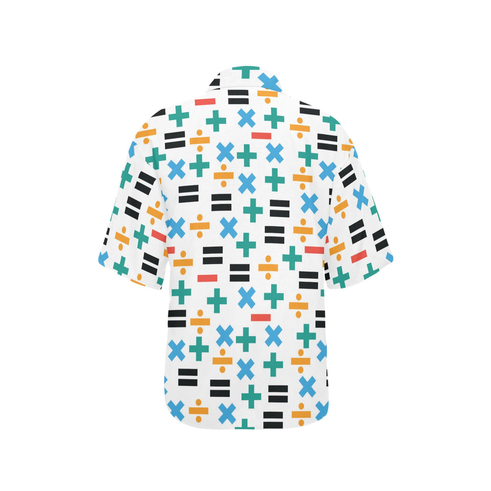 Math Pattern Print Design 05 Women's All Over Print Hawaiian Shirt