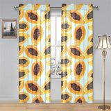 Watercolor papaya pattern Gauze Curtain