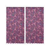 Eiffel Tower Heart Pattern Print Design 04 Gauze Curtain