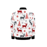 Deer tree snowflakes chrismas pattern Kids' Boys' Girls' Bomber Jacket