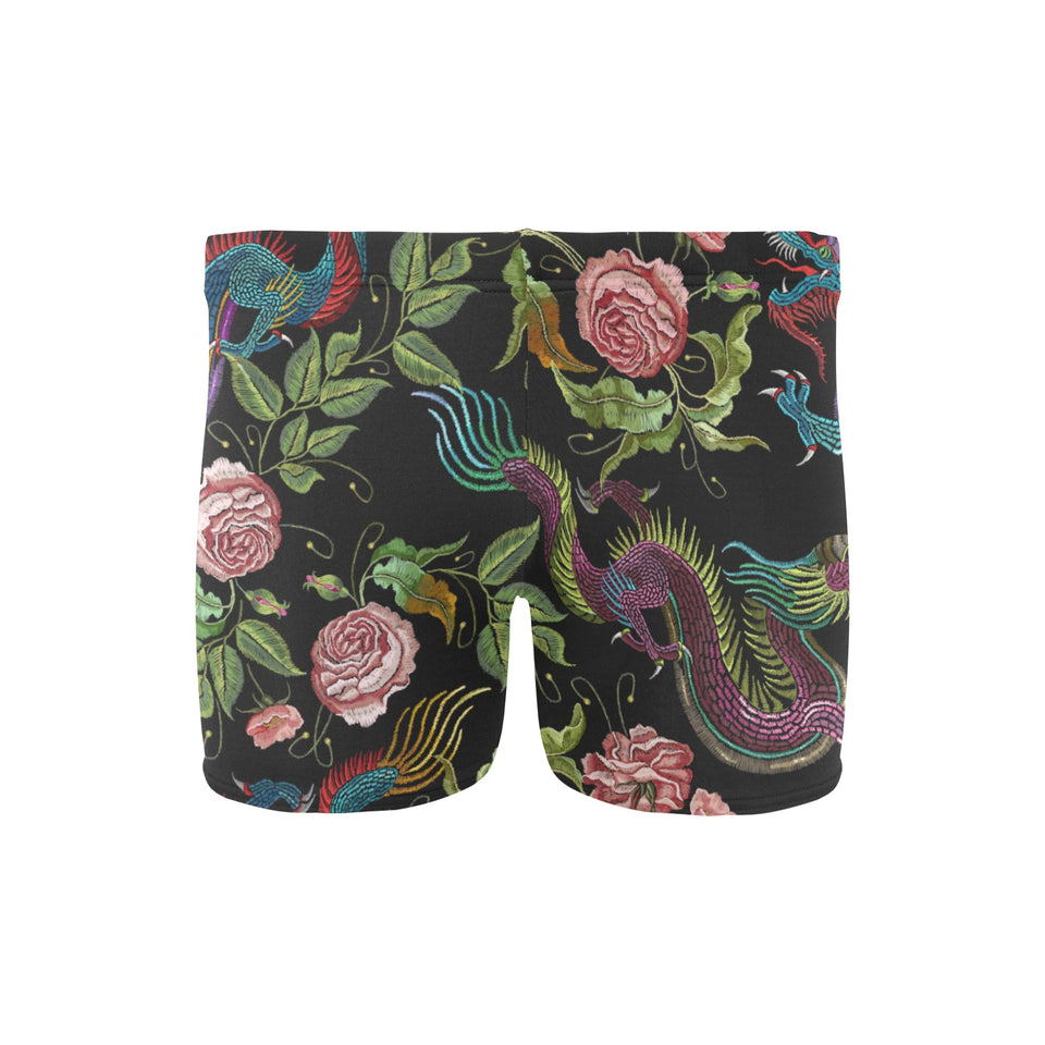 Dragons flower pattern Men's Swimming Trunks