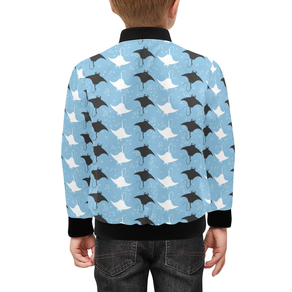 Stingray Pattern Print Design 03 Kids' Boys' Girls' Bomber Jacket