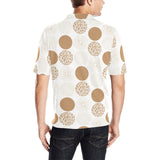 Gold Texture mushroom pattern Men's All Over Print Polo Shirt