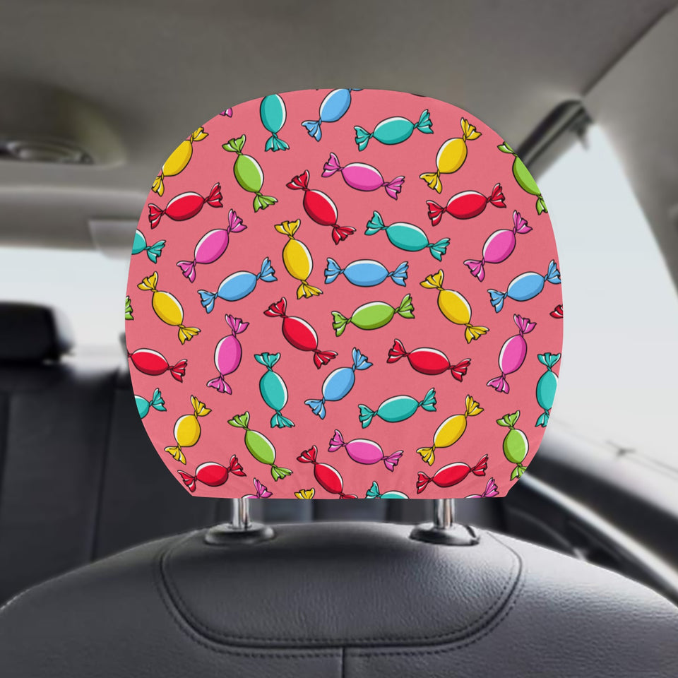 Colorful wrapped candy pattern Car Headrest Cover