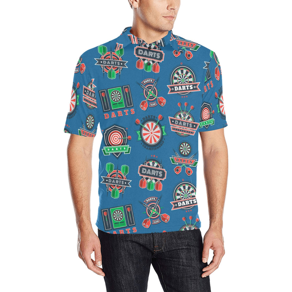 Darts Pattern Print Design 02 Men's All Over Print Polo Shirt