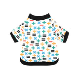 Math Pattern Print Design 05 All Over Print Pet Dog Round Neck Fuzzy Shirt