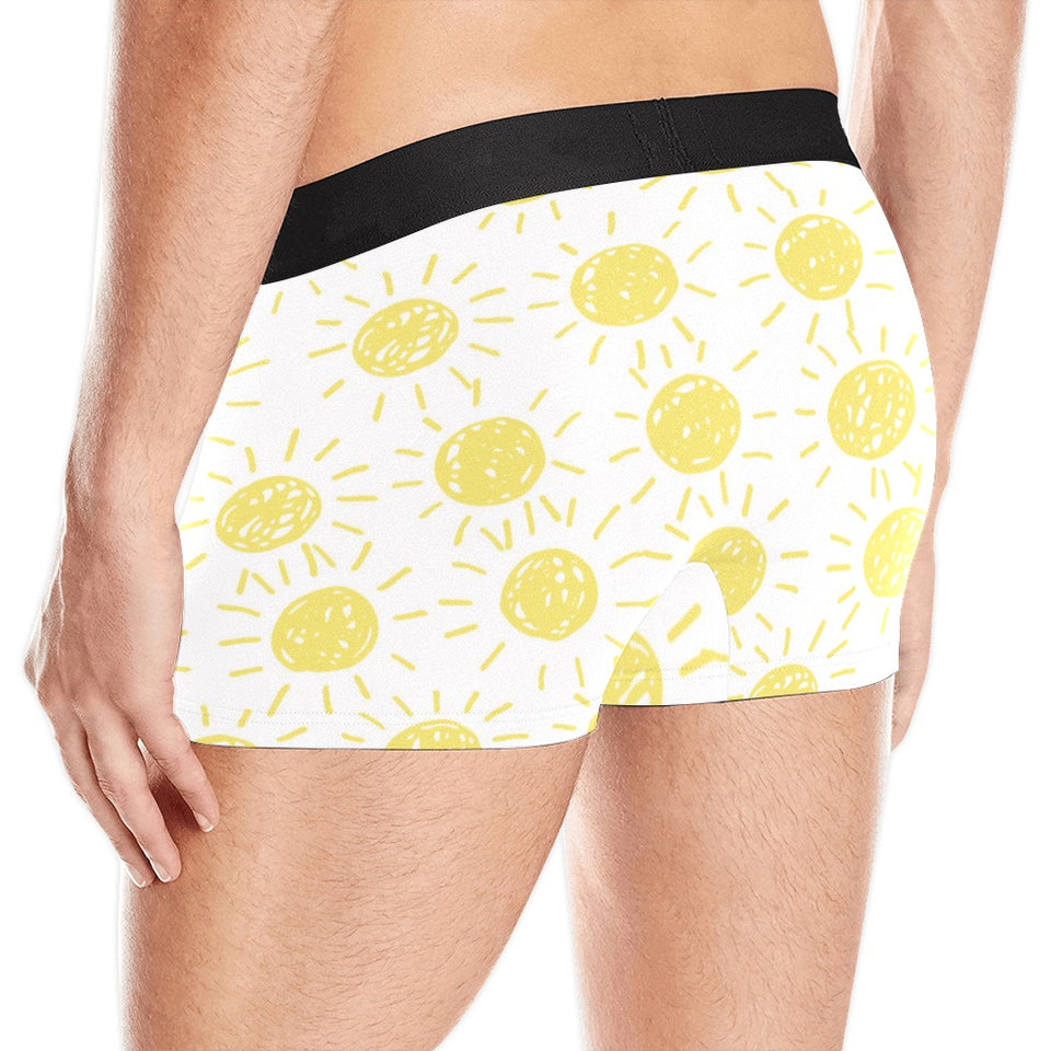 hand drawn sun pattern Men's All Over Print Boxer Briefs Men's Underwear