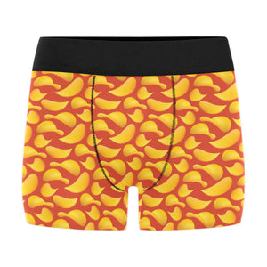 Potato Chips Pattern Print Design 05 Men's All Over Print Boxer Briefs Men's Underwear