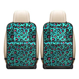 Green leopard skin print pattern Car Seat Back Organizer