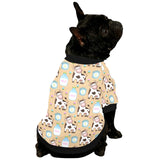 Cow bottle of milk pattern All Over Print Pet Dog Round Neck Fuzzy Shirt