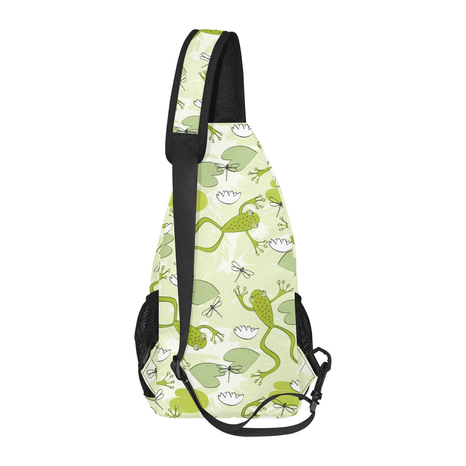 Cute frog dragonfly pattern All Over Print Chest Bag