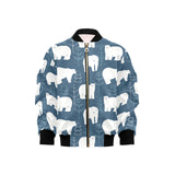 polar bear mother her child pattern Kids' Boys' Girls' Bomber Jacket