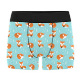 Fox pattern blue b ackground Men's All Over Print Boxer Briefs Men's Underwear