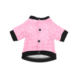 Sweet candy pink background All Over Print Pet Dog Round Neck Fuzzy Shirt