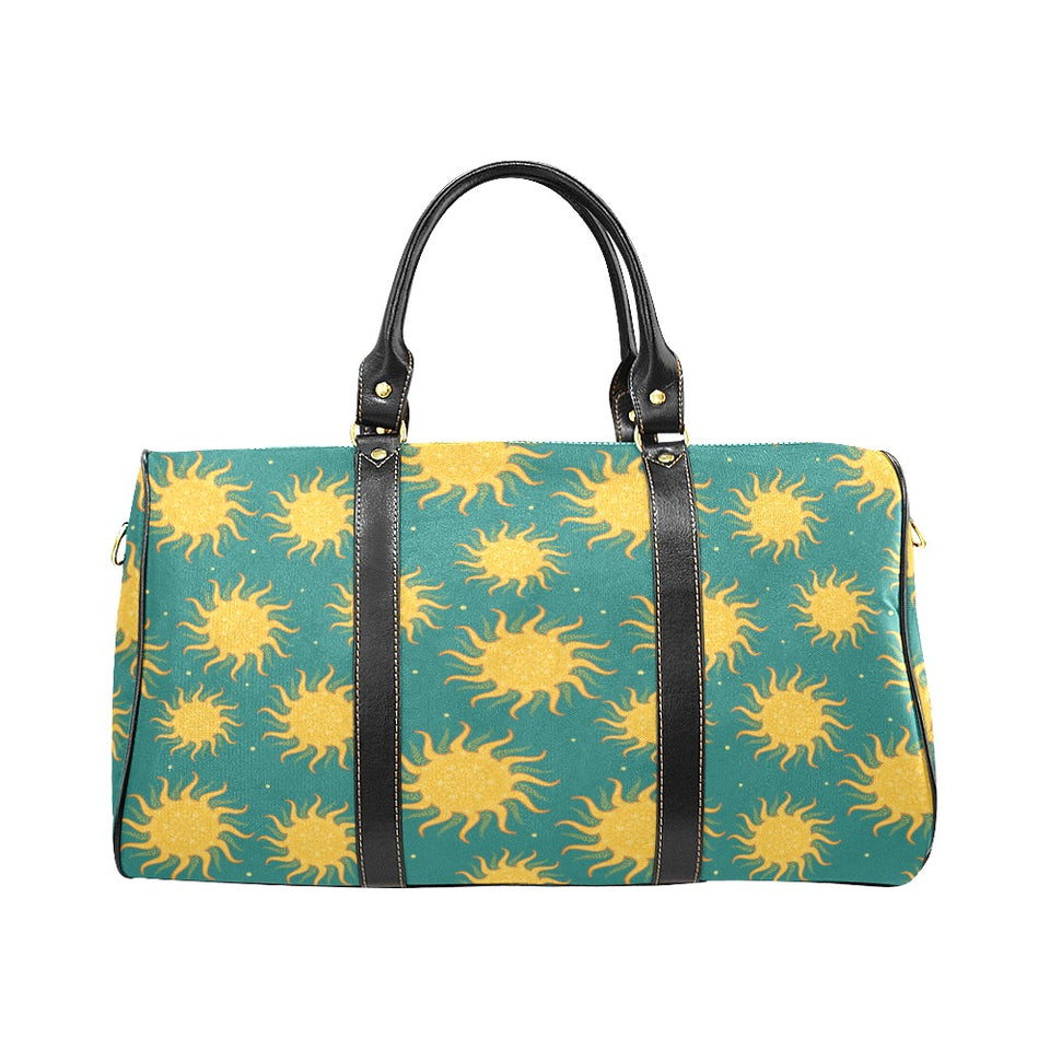 Sun green background Travel Bag