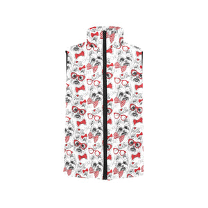 Yorkshire Terrier Pattern Print Design 04 Men's Padded Vest