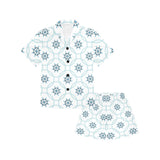 nautical steering wheel chain Kids' Boys' Girls' V-Neck Short Pajama Set