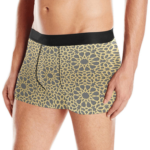 arabic star gold pattern Men's All Over Print Boxer Briefs Men's Underwear
